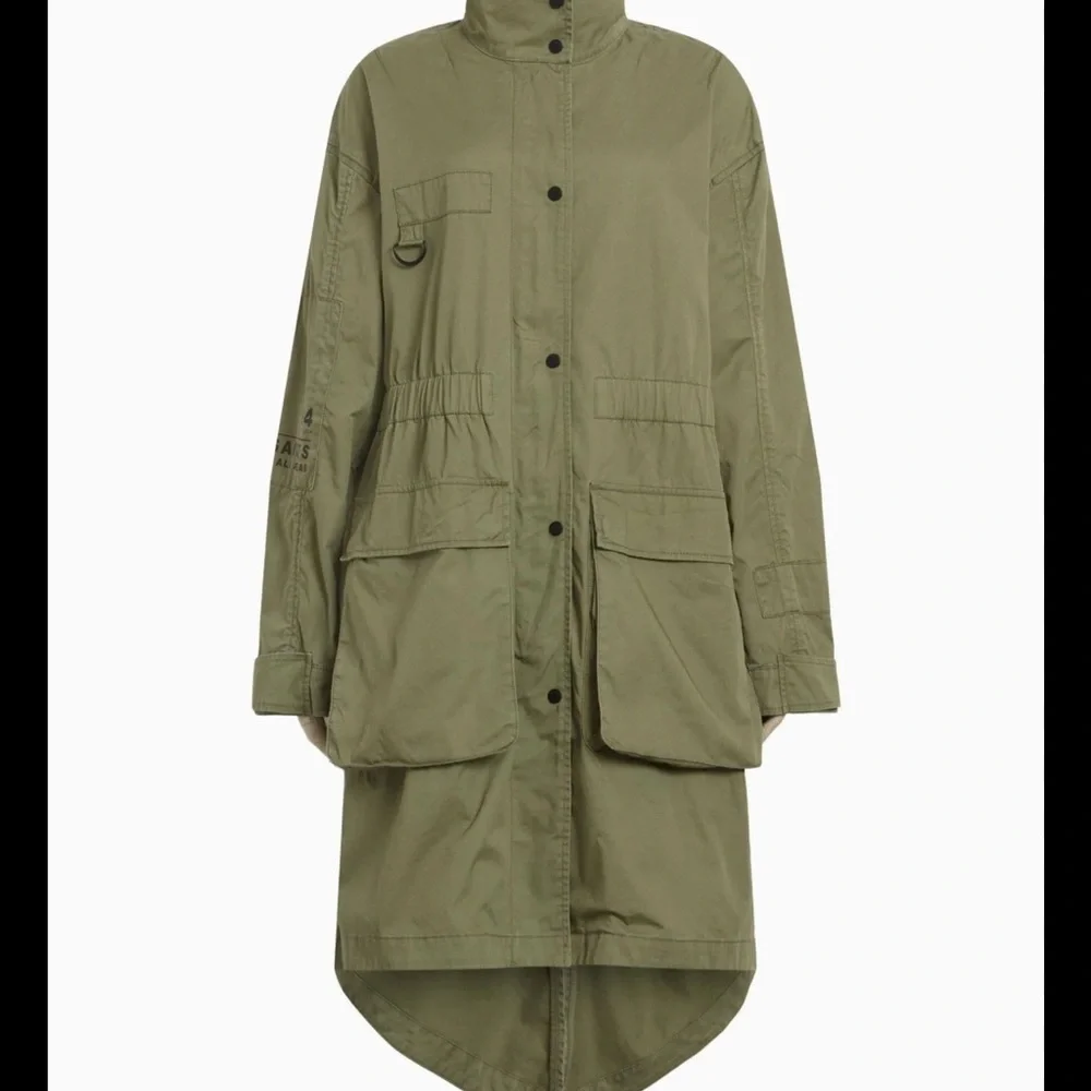All Saints - Women’s Mills Cotton Grafiti Parka - Picture 6 of 8